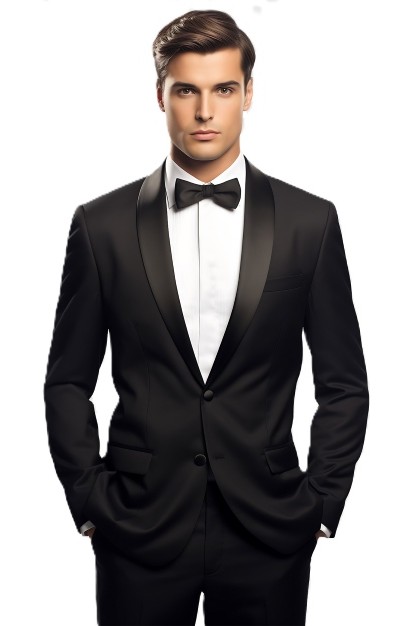 BLACK TUXEDO PEAK LAPEL