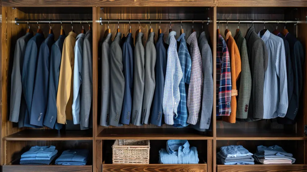 Long-term wardrobe planning with an organised wardrobe and versatile clothing collection